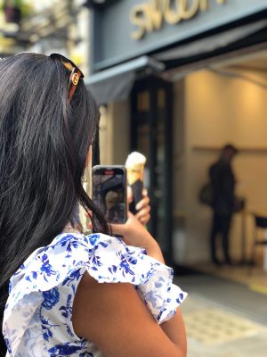 People taking photos of food